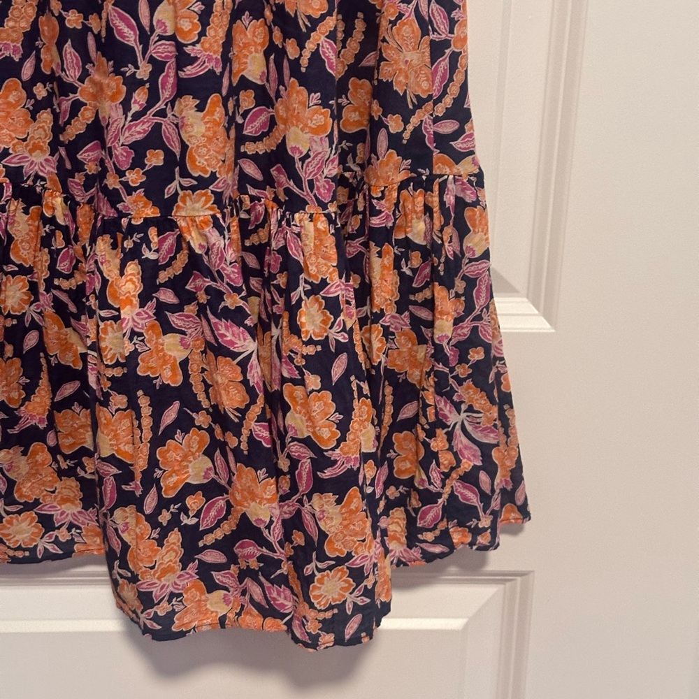 J. Crew Button-Front Cotton Voile Beach Dress in Painted Block Print - Picture 9 of 12